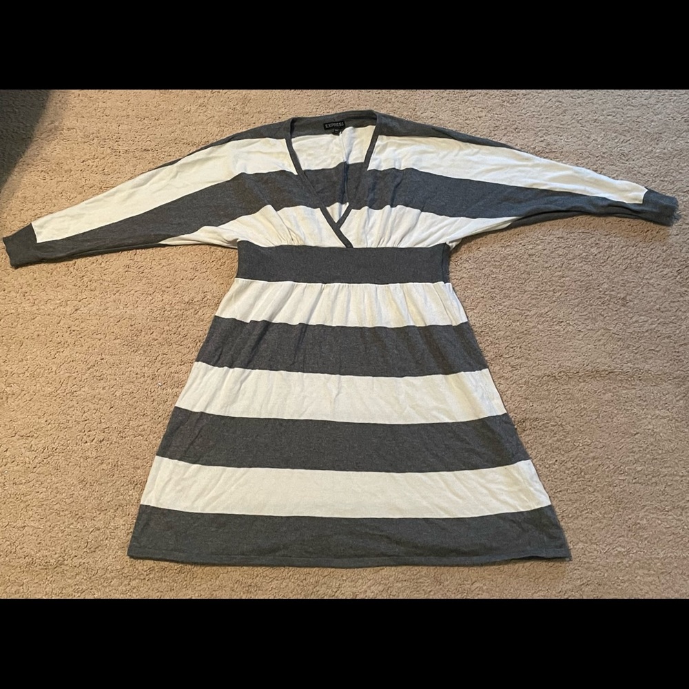 Express wrap sweater dress